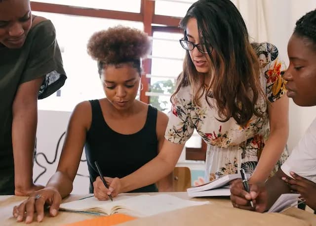 International student writing SOP